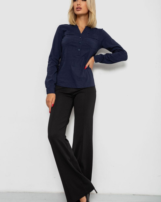 Блуза однотонная 230R96-11_Синий