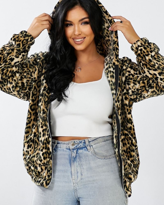 Бомбер жіночий з капюшоном 257R48