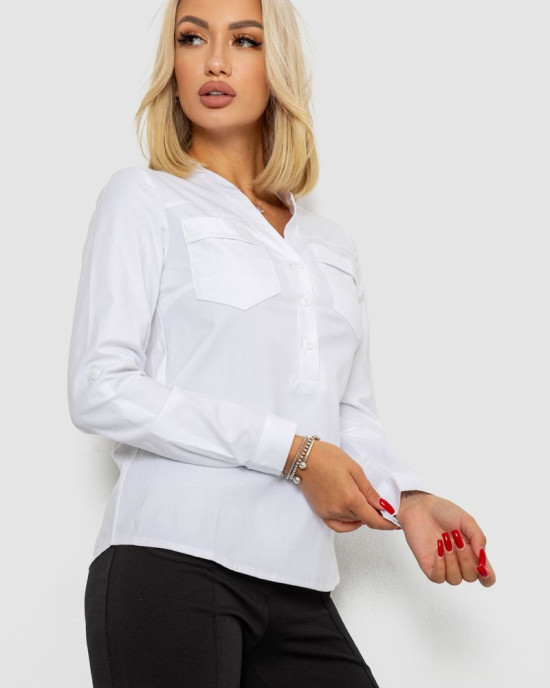 Блуза однотонная 230R96-12_Белый