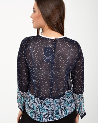 Блуза женская 115R036_Темно-синий