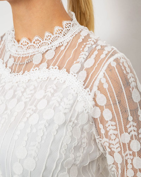 Блуза жіноча класична гіпюрова 204R156