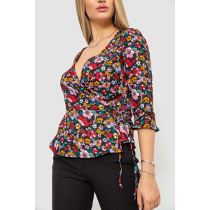 Блуза з квітковим принтом 244R072