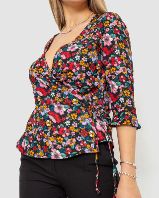 Блуза с цветочным принтом 244R072