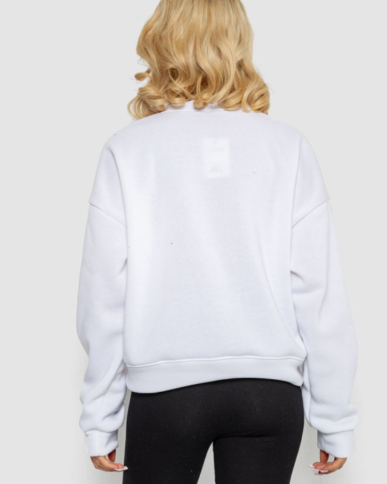 Батник жіночий на флісі з новорічним принтом 241R4002