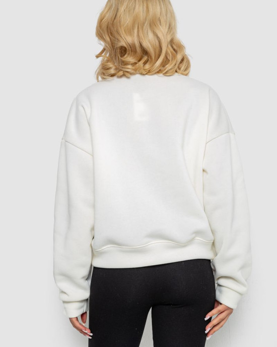 Батник жіночий на флісі з новорічним принтом 241R4002