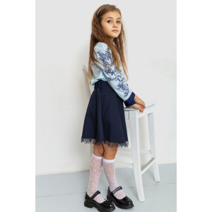 Блуза для девочек нарядная 172R026_Сине-голубой