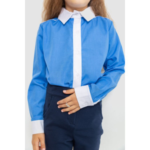 Блуза для девочек нарядная 172R099_Темно-голубой