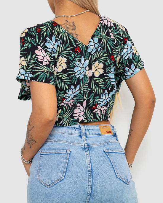 Блуза-топ з квітковим принтом 244R292