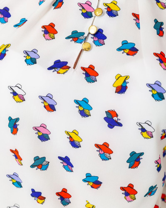 Блуза з принтом 230R1121