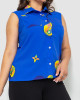 Блуза без рукавів з принтом 102R068-6