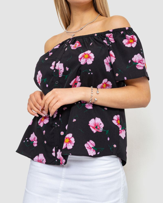 Блуза з квітковим принтом 244R088