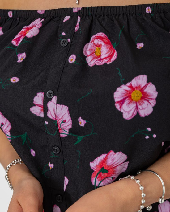 Блуза з квітковим принтом 244R088