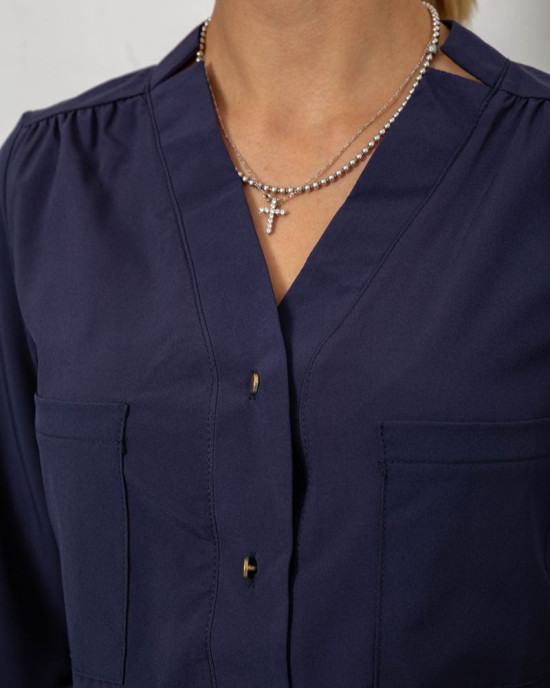 Блуза однотонна 230R91-1