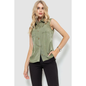 Блуза без рукавів однотонна 102R068-4