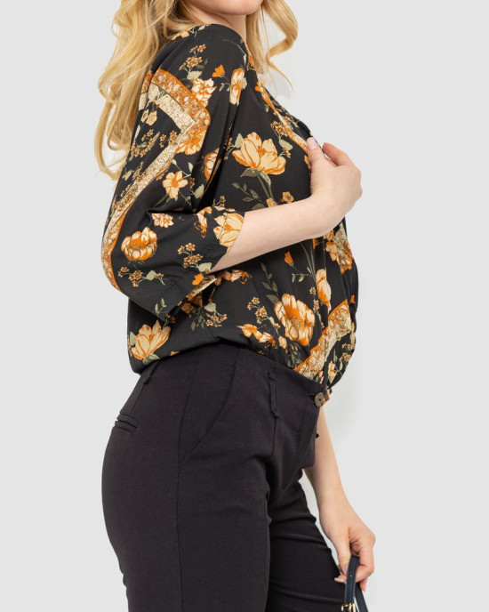 Боді з квітковим принтом 244R049