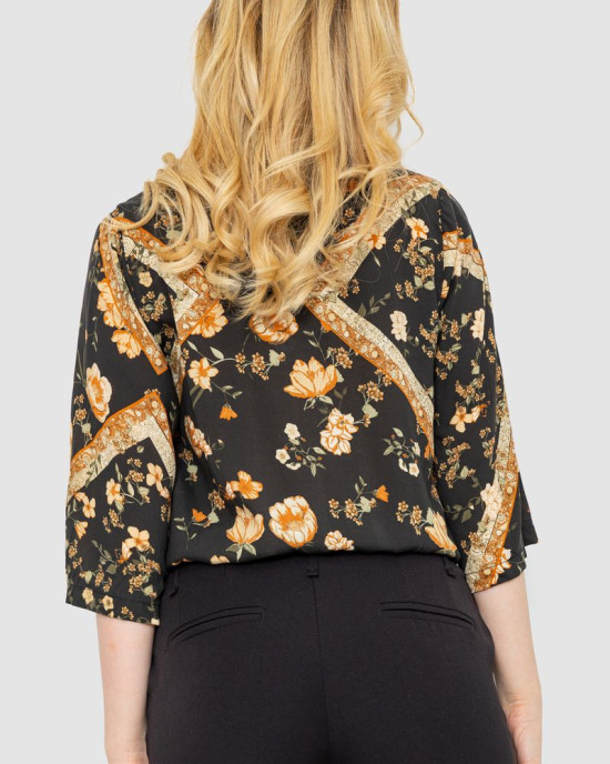 Боді з квітковим принтом 244R049