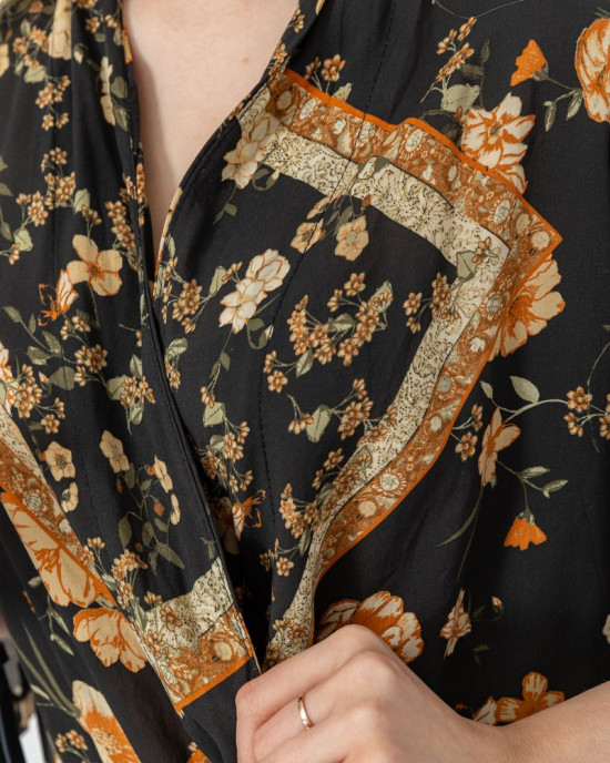 Боді з квітковим принтом 244R049