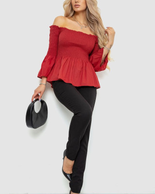 Блуза однотонная 244R254-1_Терракотовый