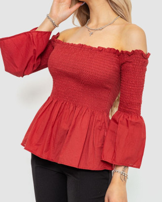 Блуза однотонная 244R254-1_Терракотовый